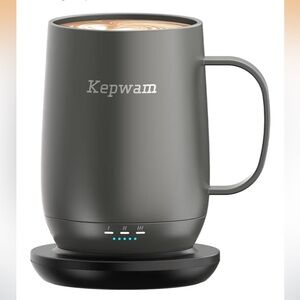Kepwam Electric Heated Mug in Graphite (New out of box, never used)